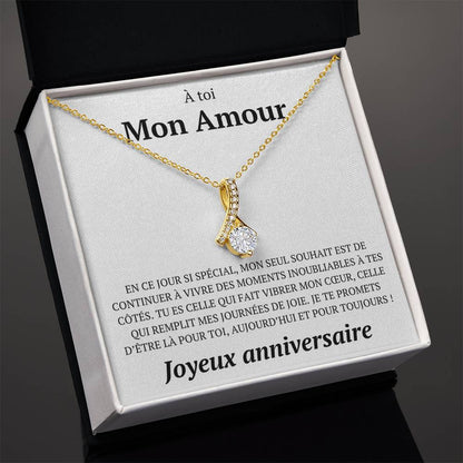 Coffret collier avec message d'anniversaire - "En ce jour si spécial"