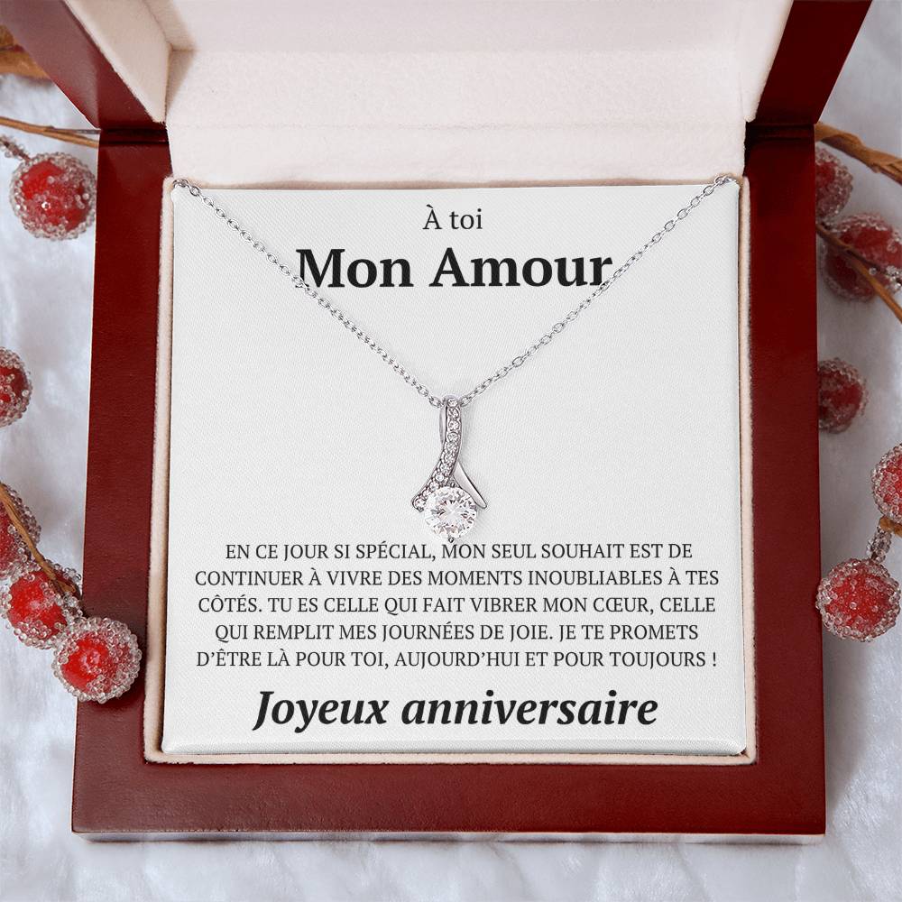 Coffret collier avec message d'anniversaire - "En ce jour si spécial"