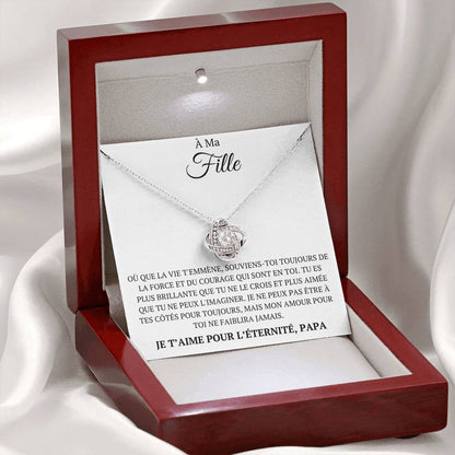 Collier coffret cadeau - "À ma fille, où que la vie t'emmène"