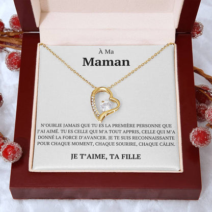 Collier d'amour "À ma maman, n'oublie jamais que"