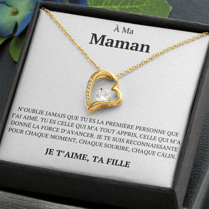 Collier d'amour "À ma maman, n'oublie jamais que"